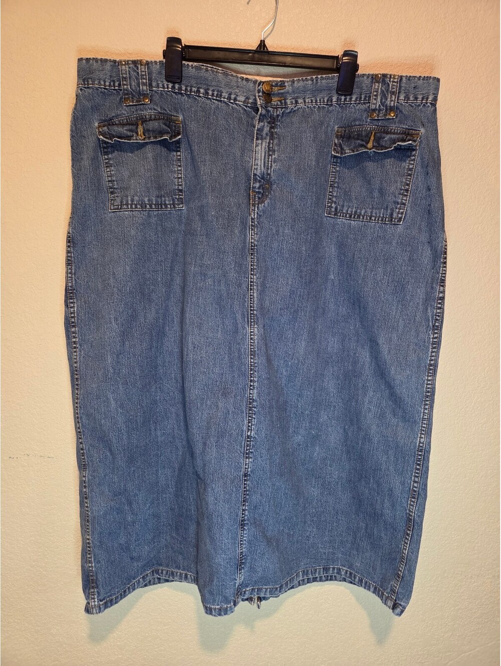 Fancy Denim 2X-Large Size 24 Blue Denim Skirt